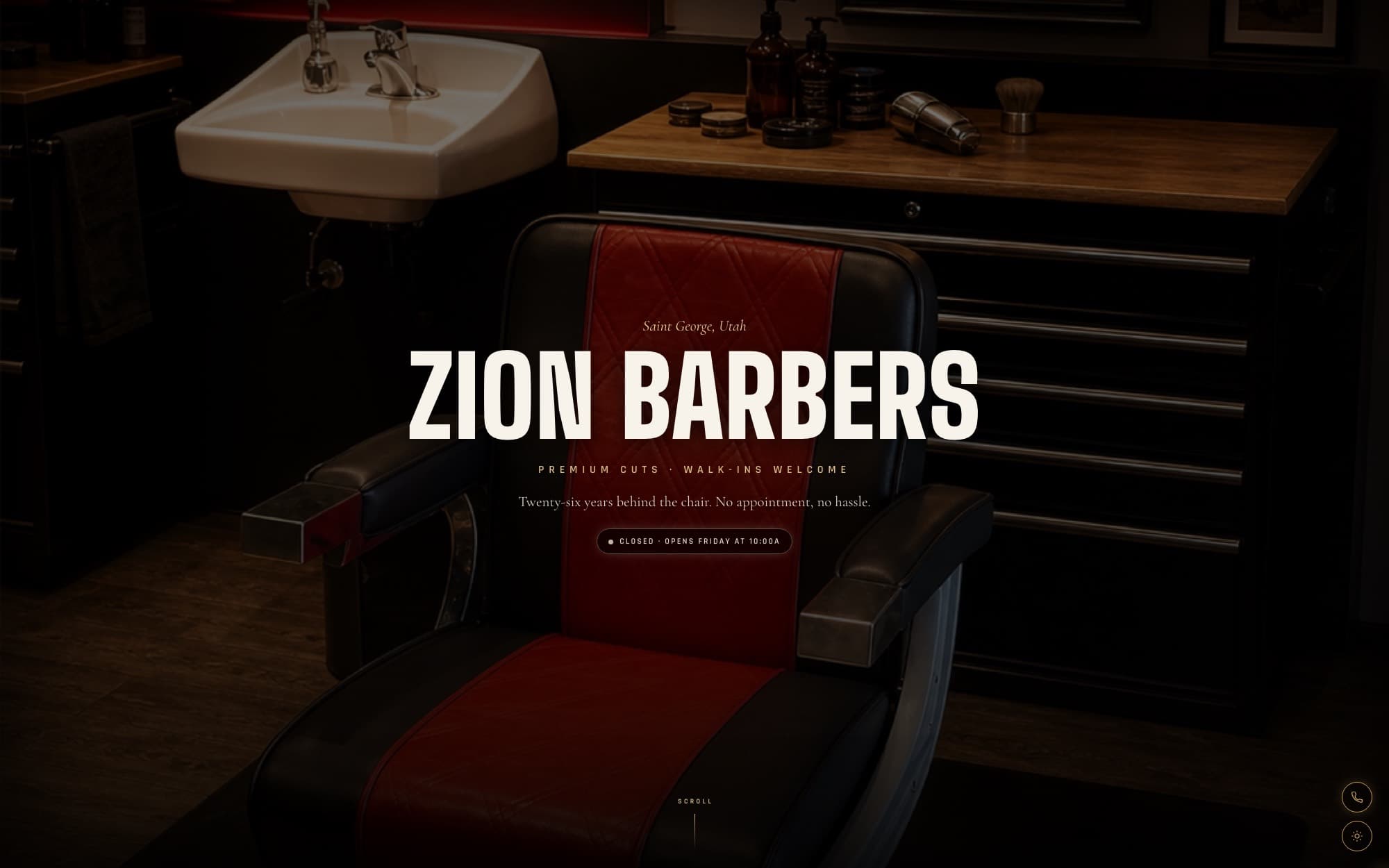 Zion Barbers, website by 28th & Vine